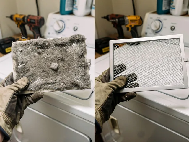 Professional lint trap cleaning by Long Beach Dryer Vent Cleaning in Long Beach