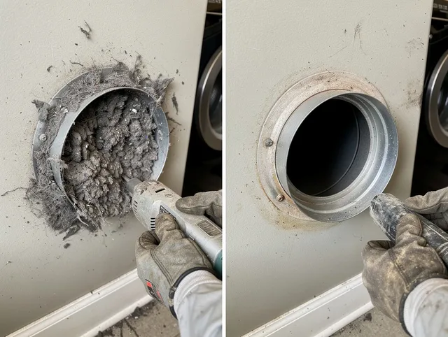 Professional clogged vent cleaning by Long Beach Dryer Vent Cleaning in Long Beach