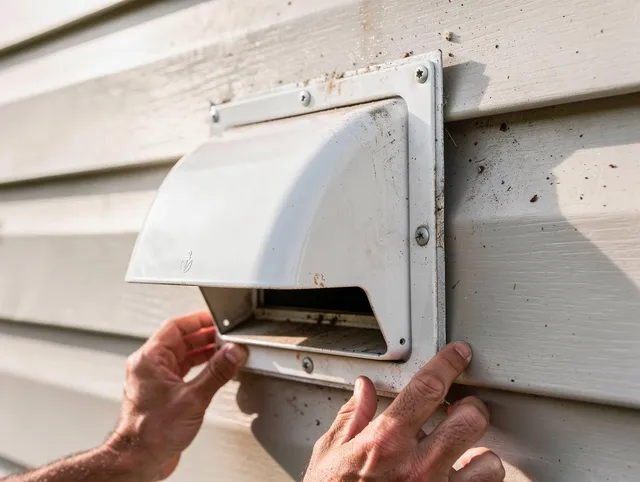 Long Beach Dryer Vent Cleaning technician delivering thorough residential dryer vent cleaning service in Long Beach